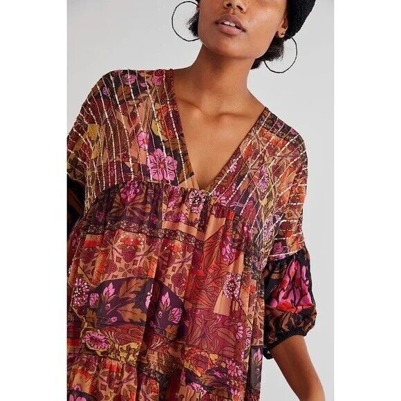 New Free People Too Much To Dream Embellished Maxi Dress Size Large - Picture 3 of 8